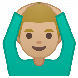 Man gesturing OK medium light skin tone Icon | Noto Emoji People ...