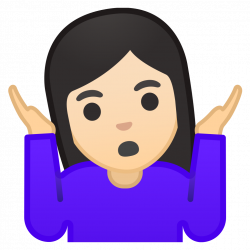 Woman shrugging light skin tone Icon | Noto Emoji People Expressions ...