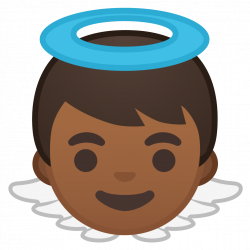 Baby angel medium dark skin tone Icon | Noto Emoji People Family ...
