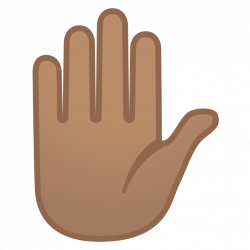 Raised hand medium skin tone Icon | Noto Emoji People Bodyparts ...