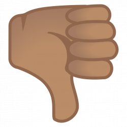 Thumbs down medium skin tone Icon | Noto Emoji People Bodyparts ...