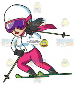 A Female Freestyle Skier