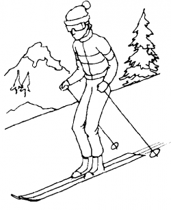 Clipart resolution 505*622 - drawing of skiing clipart ...