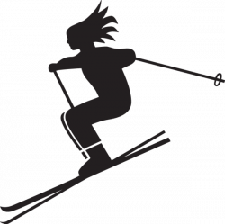 440GA - Woman skiing | Paint me inspiration | Clip art ...