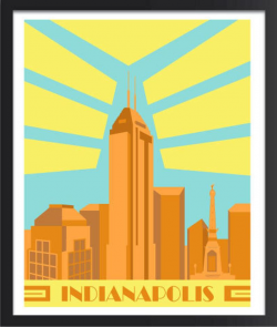 Indianapolis Art Deco Skyline