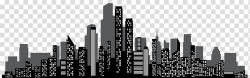 Town cityscape illustration, Brand Skyscraper Skyline Black ...