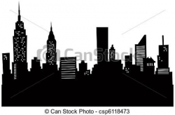 Stock Illustration - Cartoon New York Skyline - stock ...