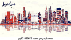 Vector Illustration - Abstract london england city skyline ...