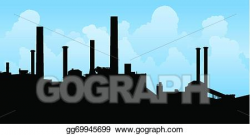 Vector Art - Industrial landscape. EPS clipart gg69945699 ...