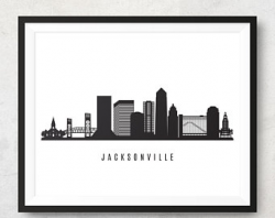 Jacksonville skyline | Etsy