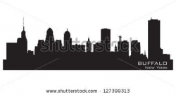 buffalo skyline silhouette | Vector Images, Illustrations ...