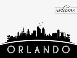 Orlando USA skyline silhouette vector art illustration ...