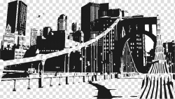 New York City Skyline Cityscape, Building Silhouette ...