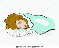 EPS Illustration - Woman sleeping cartoon . Vector Clipart ...