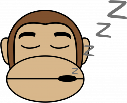 Clipart - Monkey Emoji - Sleep