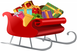 Santa Sleigh with Gifts PNG Clip Art Image | Gallery Yopriceville ...