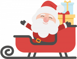 Clipart - Santa and sleigh 2