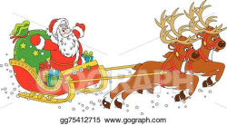 EPS Illustration - Sleigh of santa claus. Vector Clipart ...