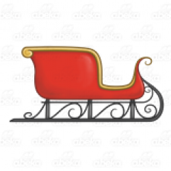 Red Sleigh, with gold trim