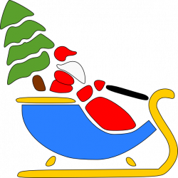 Santa Riding Slay Clip Art at Clker.com - vector clip art online ...