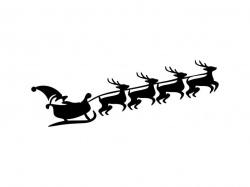 Santas Sleigh Svg Sleigh Svg Reindeer Clipart Silhouette Png Dxf Files For  Cutting File Tshirt Template Vinyl Laser Engraving File