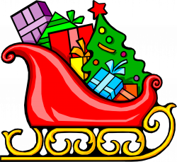 Clipart - sleigh with presents