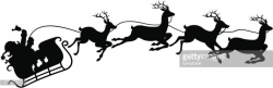 drawing of vector santa's sleigh silhouette. | Things to ...