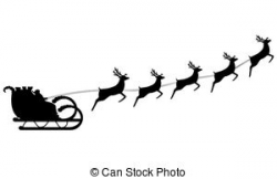 Vintage sleigh clipart santa silhouette - Clip Art Library