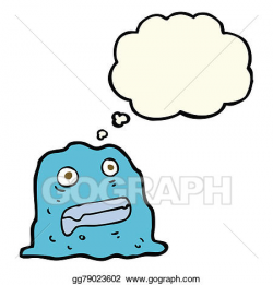 Stock Illustrations - Cartoon slime creature with thought ...