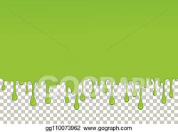 Vector Clipart - Light green dripping slime seamless element ...