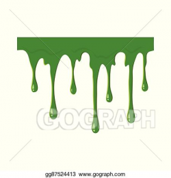 Vector Clipart - Oozing slime isolated on white background ...