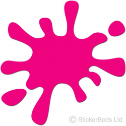 Details about 36 HOT PINK PAINT SPLAT STICKERS DECALS for ...