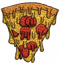 pizza grime colored red yellow ew art dripping slime...