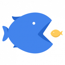 Business, work, fish, Eat, Big fish eats small fish, stronger icon