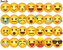 40 Emoji Clipart, Emoji Clip art, Smiley Face Emoji Clipart ...