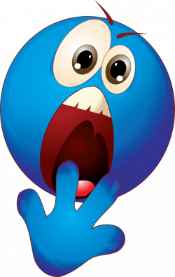 Smiley Terrified Blue Emoticon Clipart | i2Clipart - Royalty Free ...