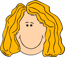 Smiling Blond Lady With Long Hair Clip Art at Clker.com - vector ...