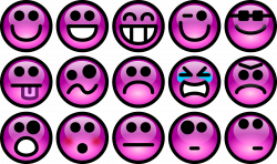 Clipart - Glossy Smiley Set 4