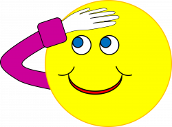 Clipart - Smiley shading her eyes