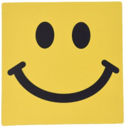 3dRose 8 X 8 X 0.25 Yellow Smiley Face Square Happy - Clip ...