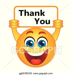 Vector Art - Thank you thanks expressing gratitude note on a ...