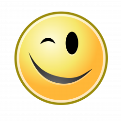 Clipart - Wink Smiley yellow