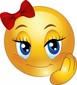 Cute Girl Smiley Faces | Cute Pretty Girl Smiley Emoticon Clipart ...