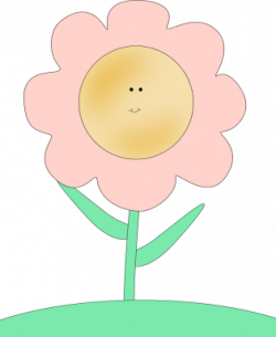 Happy Face Flower Clip Art - Happy Face Flower Image