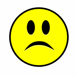 Clipart - Sad smiley simple yellow