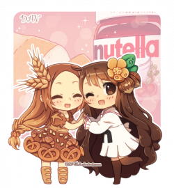 Bread and Nutella by *DAV-19 on deviantART Bread-chan & Nutella-chan ...