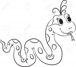 cute snake clipart black and white - Google Search ...