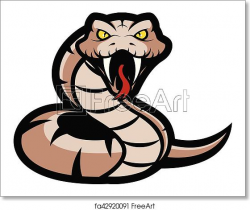 Free art print of Viper snake mascot