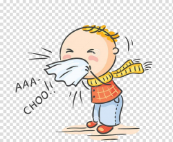 Sneezing boy illustration, Common cold Influenza Symptom Flu ...