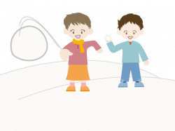 Snowball fight | children | play - Winter Illustration - Free ...